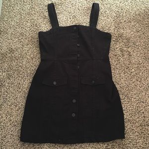 Black denim dress